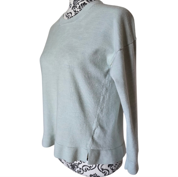 J. Crew light green merino wool cotton blend lightweight sweater size small - Picture 3 of 14